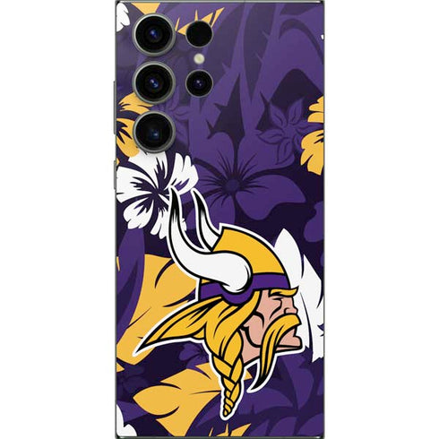 NFL Minnesota Vikings Tropical Print Galaxy S25 Ultra Skin